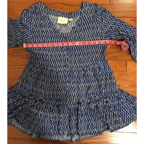 Anthropologie Maeve Lila Women's Tiered Tunic Top V-Neck Blue - Size Extra Small - Picture 6 of 12